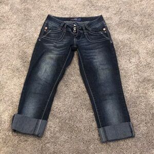 Angels dark wash jean capris size 1